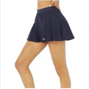 Alo Yoga Black Pleated Skirt